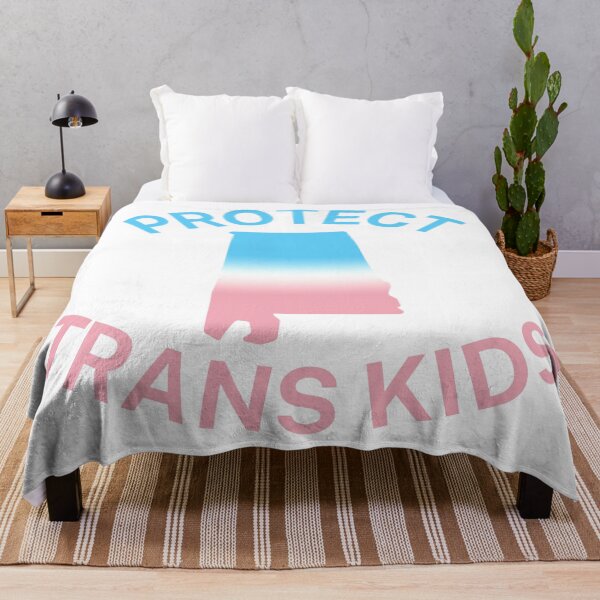 Item preview, Protect Trans Kids Alabama - Transgender Flag - Protect Transgender Children - Curved Design designed and sold by SayWhatYouFeel.