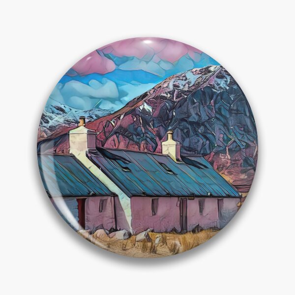 Item preview, Modern Digital Art of Black Rock Cottage Glencoe, Scotland designed and sold by davidelder.