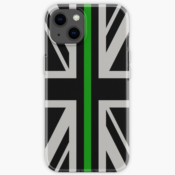 British Flag: Thin Green Line iPhone Soft Case