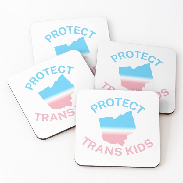 Item preview, Protect Trans Kids Ohio - Transgender Flag - Protect Transgender Children - Curved Design designed and sold by SayWhatYouFeel.