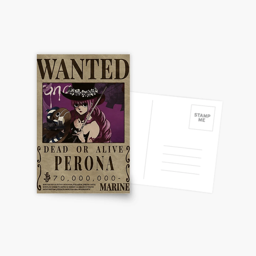 Perona Bounty One Piece Wanted Poster