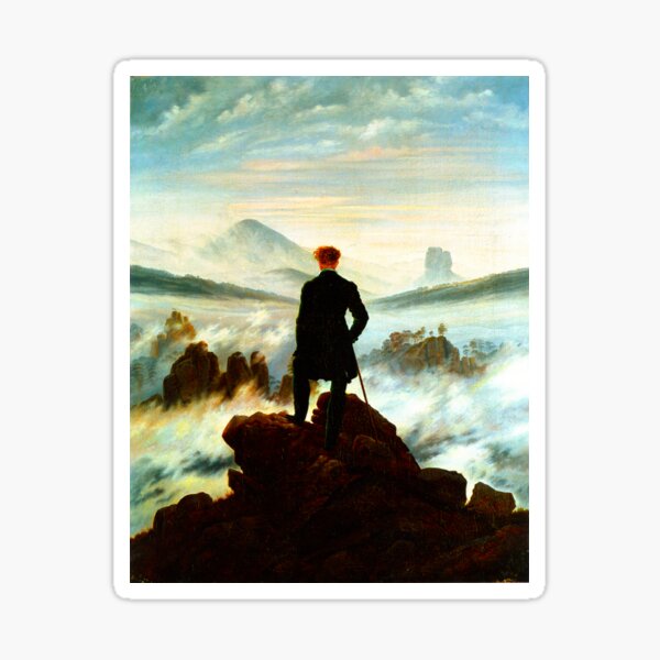 Artikel-Vorschau von HD Caspar David Friedrich - Der Wanderer über dem Nebelmeer, designt und verkauft von gologodesigns.