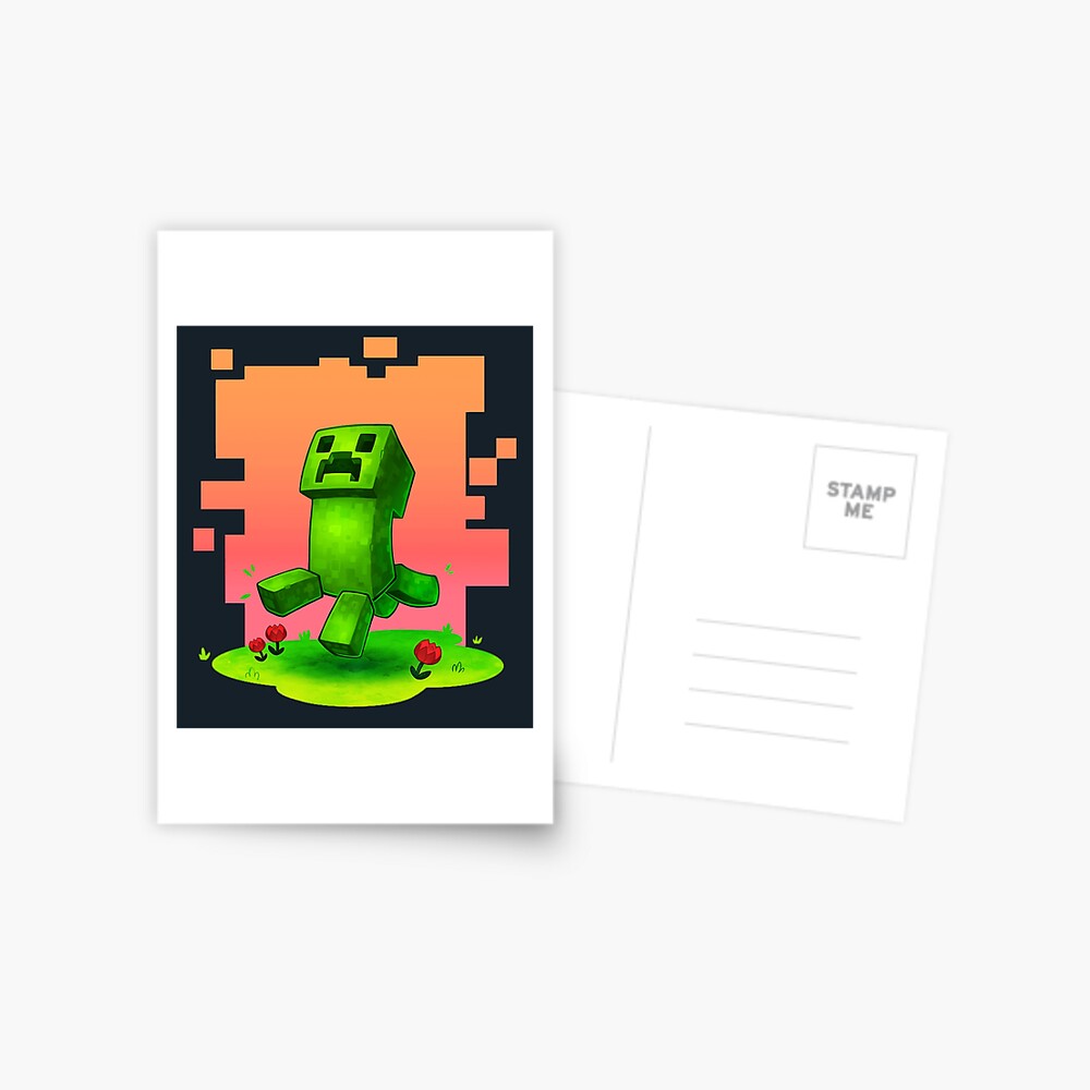 Minecraft Enderman and Creeper Postcard for Sale by ddkart