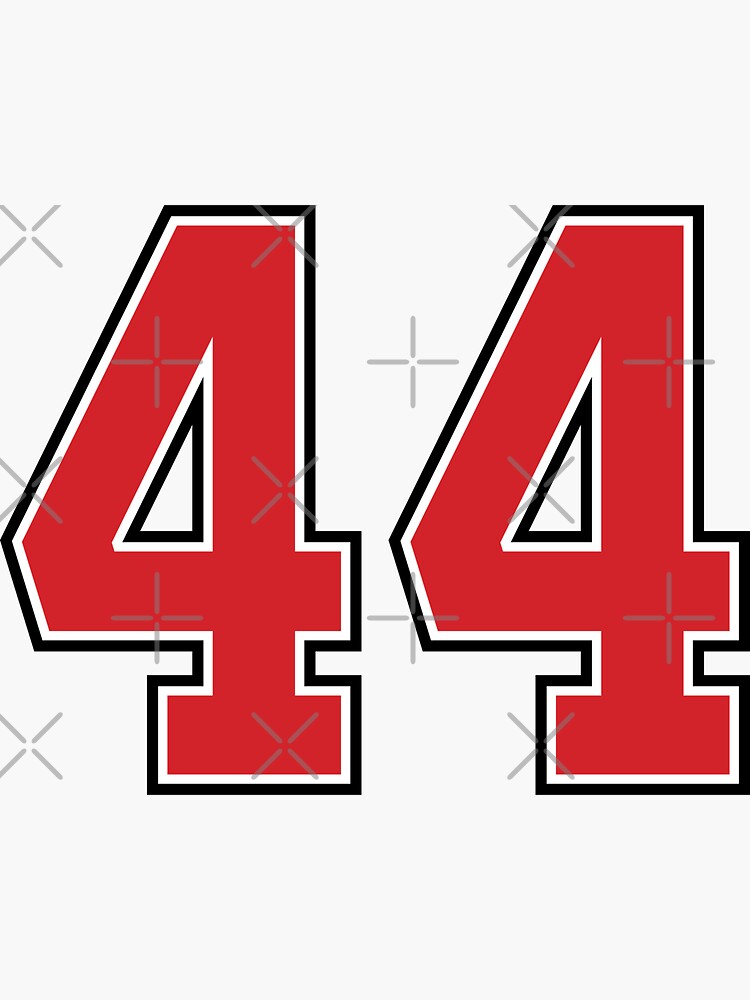 Sports Number 6, red black color lucky sport six Sticker for Sale by  ArtIsParty