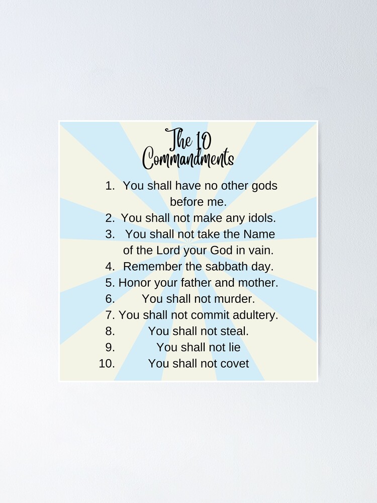 10 Commandments List