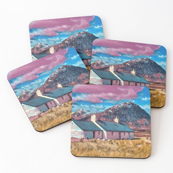 Item preview, Modern Digital Art of Black Rock Cottage Glencoe, Scotland designed and sold by davidelder.
