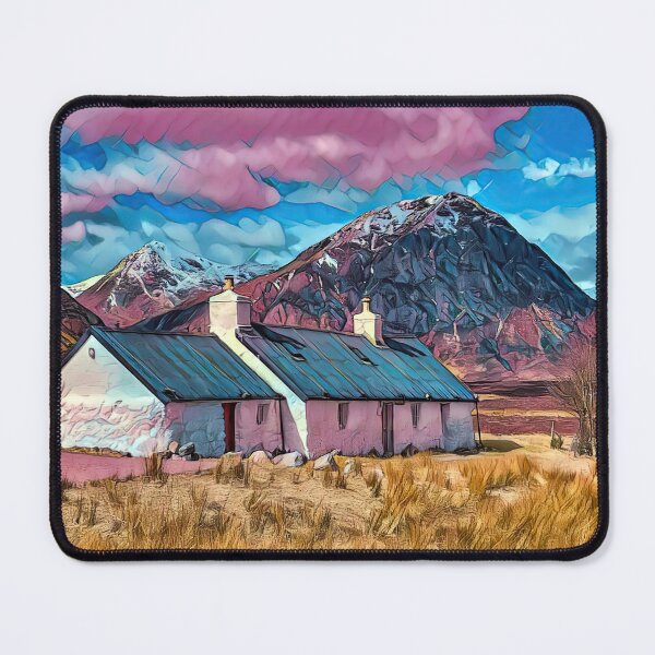 Item preview, Modern Digital Art of Black Rock Cottage Glencoe, Scotland designed and sold by davidelder.