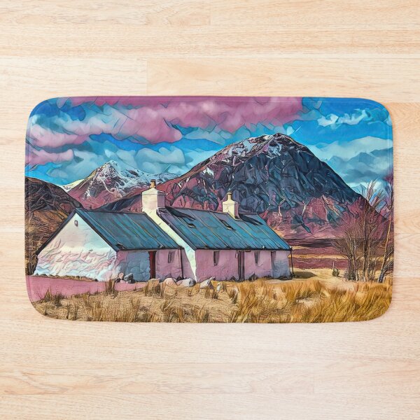 Item preview, Modern Digital Art of Black Rock Cottage Glencoe, Scotland designed and sold by davidelder.