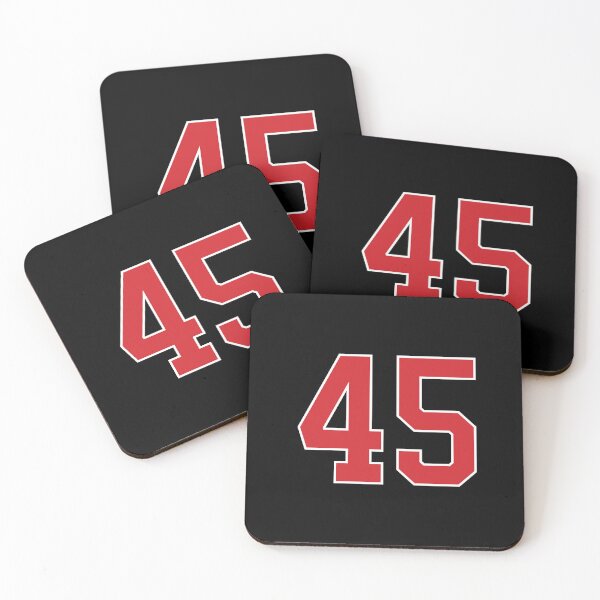 Item preview, Sports Number 45, red black color lucky sport forty five designed and sold by ArtIsParty.