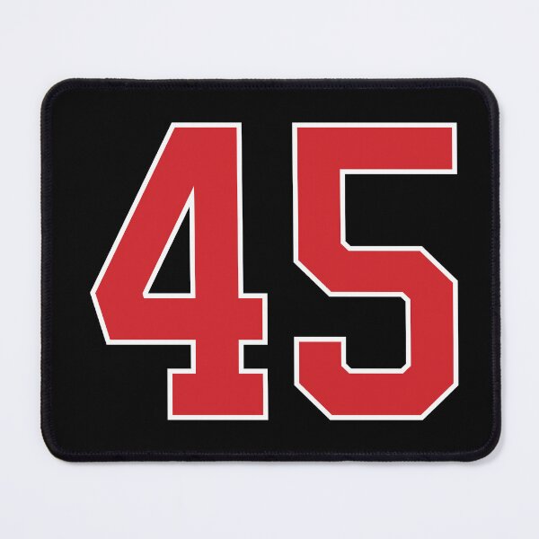 Item preview, Sports Number 45, red black color lucky sport forty five designed and sold by ArtIsParty.