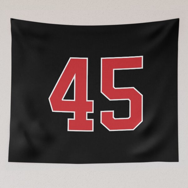 Item preview, Sports Number 45, red black color lucky sport forty five designed and sold by ArtIsParty.