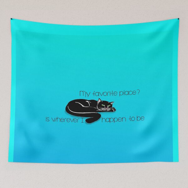 Item preview, Cat's favorite place sky blue deSign designed and sold by MystixJack.