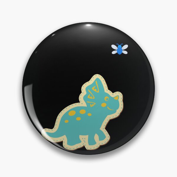 Item preview, Cute Baby Triceratops Chasing Blue Bumble Bee designed and sold by ForscarlettPub.