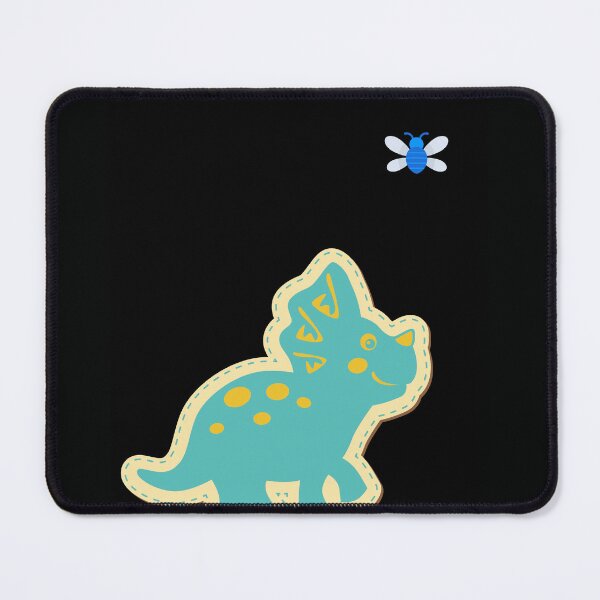 Item preview, Cute Baby Triceratops Chasing Blue Bumble Bee designed and sold by ForscarlettPub.