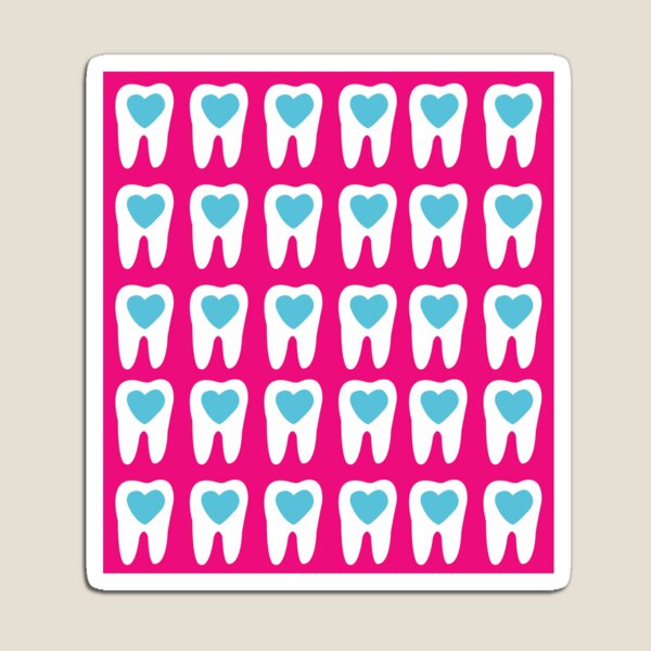 Item preview, funny teeth. Cute tooth art. Dentist pattern design. designed and sold by Denisse diseno.