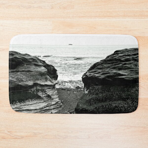 Item preview, Rocky Dysart beach in black and white  designed and sold by S-and-W-4ever.