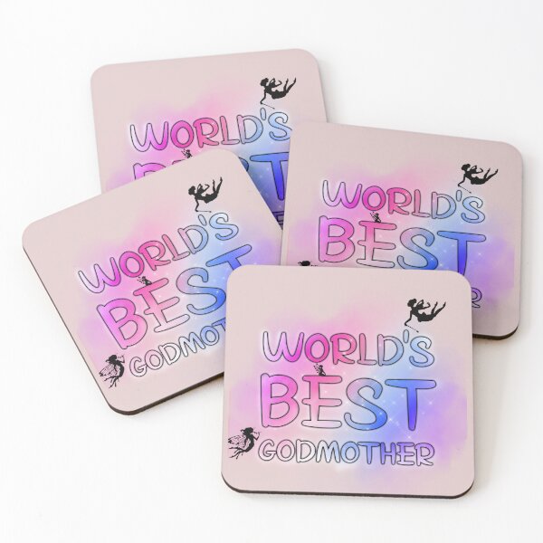 Item preview, Worlds Best Godmother in pink purple designed and sold by LGMmugsdesign.