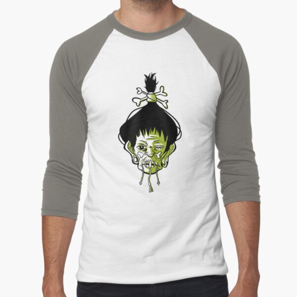 Voodoo Shrunken Head Tattoo Occult Baseball ¾ Sleeve T-Shirt