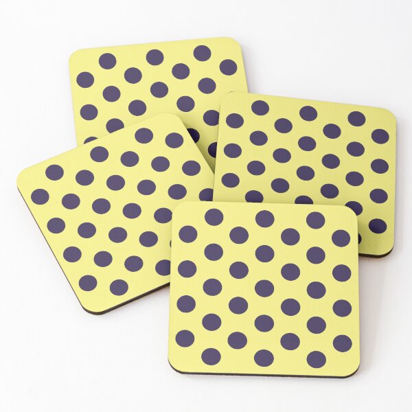 Item preview, Medium NAVY BLUE and YELLOW POLKA DOTS designed and sold by RachelMacht.
