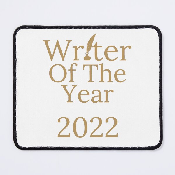 Item preview, Writer Of The Year 2022 - Gold Text White Background designed and sold by TheKnightWriter.