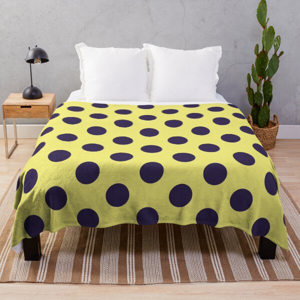 Item preview, Medium NAVY BLUE and YELLOW POLKA DOTS designed and sold by RachelMacht.