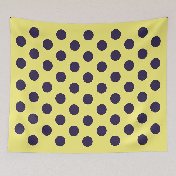 Item preview, Medium NAVY BLUE and YELLOW POLKA DOTS designed and sold by RachelMacht.