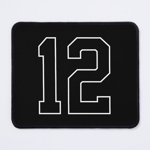 Item preview, Black Number 12 lucky sports jersey twelve designed and sold by HeavyStyle.