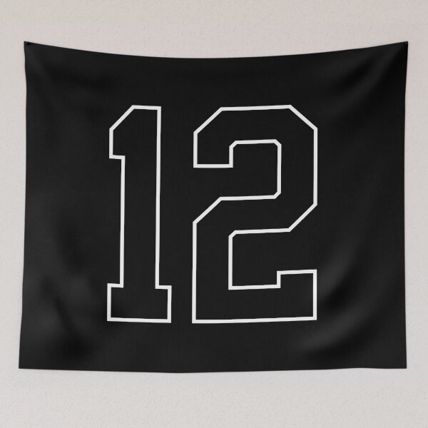 Item preview, Black Number 12 lucky sports jersey twelve designed and sold by HeavyStyle.