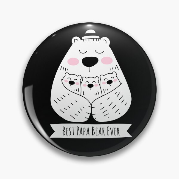 Item preview, Best Papa Bear Ever - 3 Kids designed and sold by HappyCatPrints.