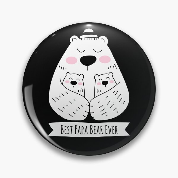 Item preview, Best Papa Bear Ever - 2 Kids designed and sold by HappyCatPrints.