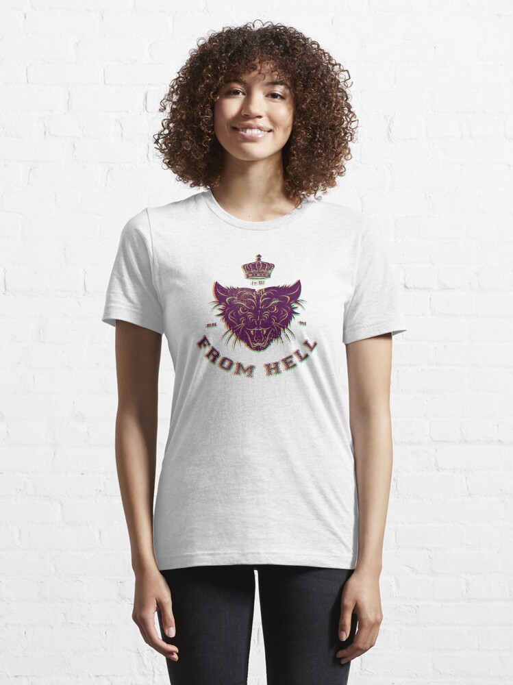 Thumbnail 6 of 7, Essential T-Shirt, Pussy From Hell - stencil - offset Purplee designed and sold by Rudy Faber.