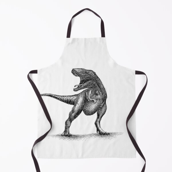 Item preview, Dinosaur Hand Drawn Digital Illustration in Black and White designed and sold by Wiggly Lines.