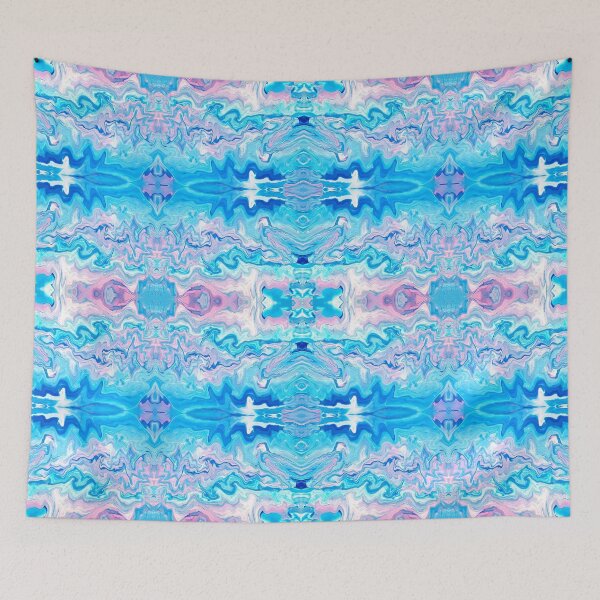 Item preview, Abstract Turquoise, Blue, Pink, and White Painting designed and sold by Creative-Voyage.
