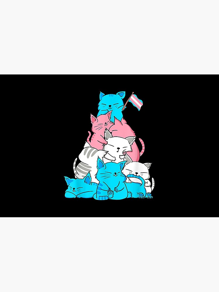 Transgender Pride Cat Lgbt Trans Flag Cute Cats Pile Kawaii Laptop Sleeve