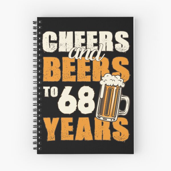 Item preview, Cheers and Beers to 68 years, funny birthday gift designed and sold by HeavyStyle.