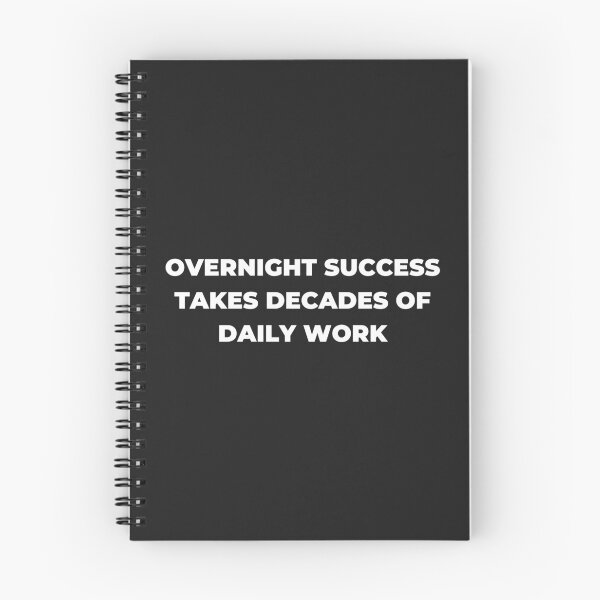Item preview, OVERNIGHT SUCCESS TAKES DECADES OF DAILY WORK designed and sold by growthquotes.