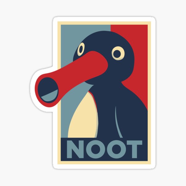 Vista previa del artículo con la obra «Pingu noot Obama hope style», diseñado y vendido por VinagreShop.