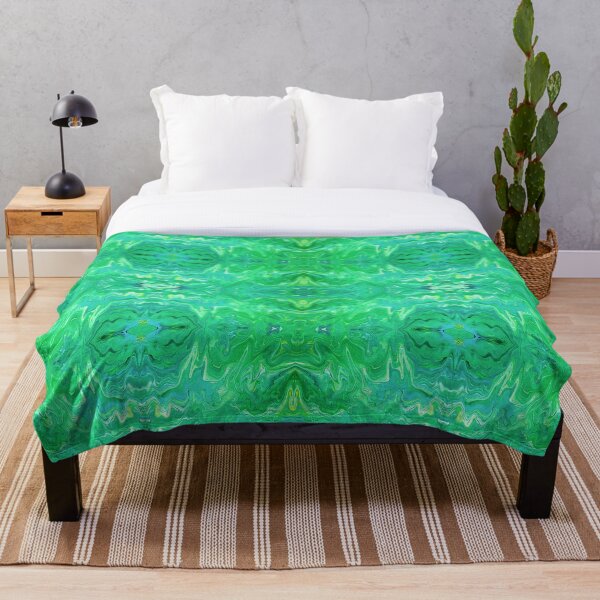 Item preview, Abstract Green, Blue, Yellow, and White Painting designed and sold by Creative-Voyage.