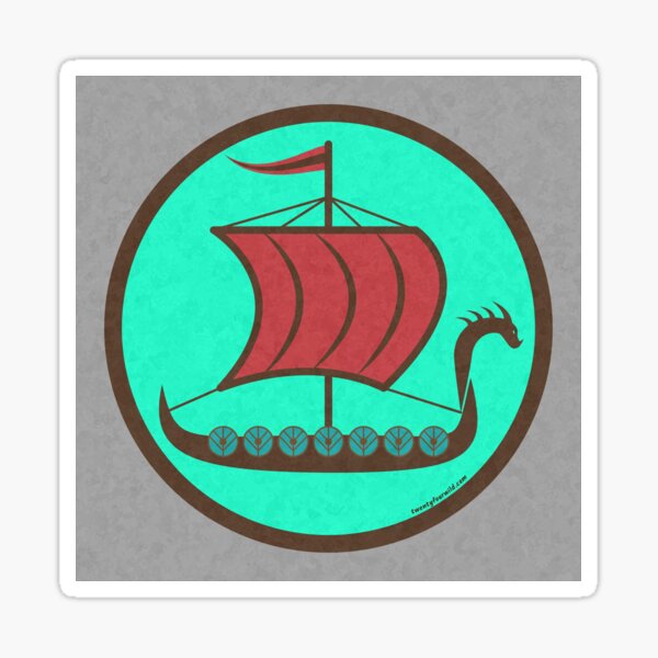 Red Sails Viking Ship Nordic Boat | Twenty Four Wild Sticker