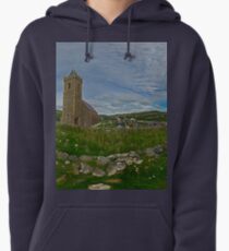Glencolmcille Panorama with Church Pullover Hoodie