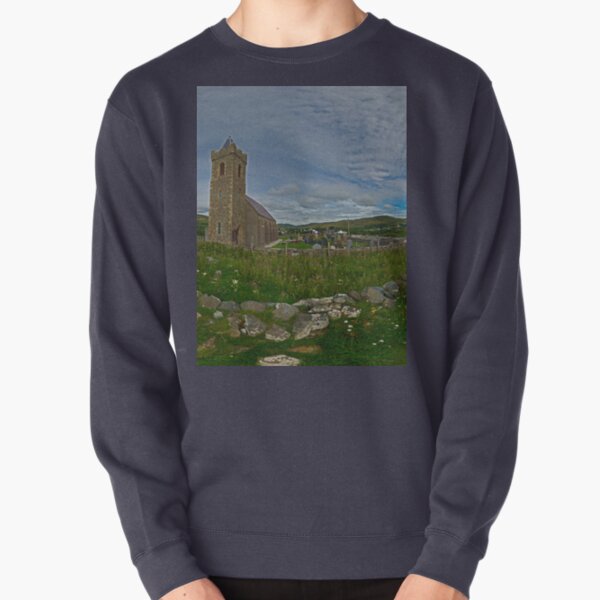 Glencolmcille Panorama with Church Pullover Sweatshirt