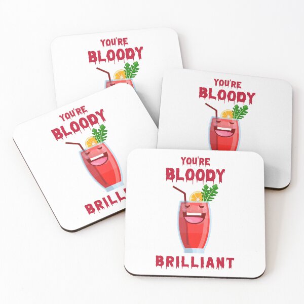 Item preview, You're Bloody Brilliant Bloody Mary Cute Funny Cocktail Character designed and sold by PrintNJoy.
