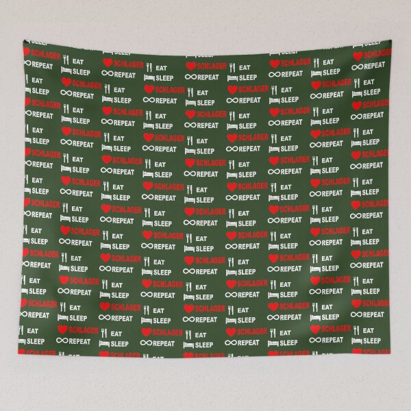 Item preview, Eat Sleep Schlager Repeat Schlagermusik Herz Musik    designed and sold by typeshirtds.