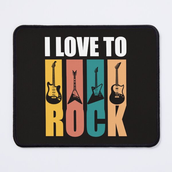 Item preview, I Love To Rock Musiker Gitarrenspieler Retro designed and sold by typeshirtds.