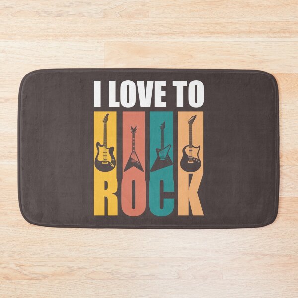 Item preview, I Love To Rock Musiker Gitarrenspieler Retro   designed and sold by typeshirtds.