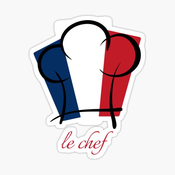 "Le Chef. French Food Lover Cook" Sticker by RebelDesign Redbubble