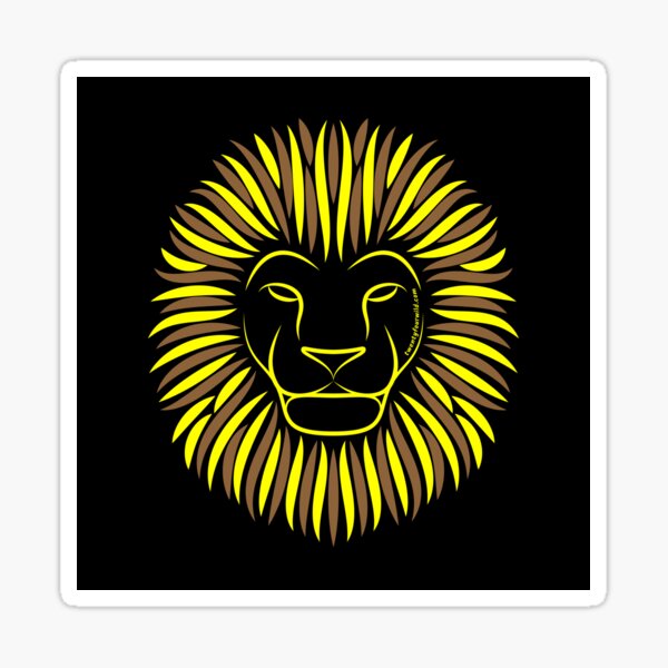 Classic Golden Yellow Lion | Twenty Four Wild Sticker