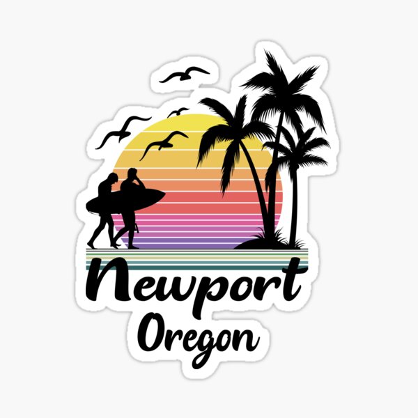 Item preview, Newport Oregon Seaside Retro Sunset designed and sold by mountainadora.