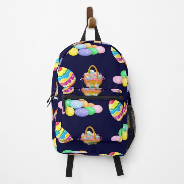 Item preview, happy easter colorful design of easter bunny and eggs basket designed and sold by DahliaBlanche.
