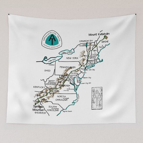 Item preview, Appalachian Trail Map designed and sold by ThreadsNouveau.